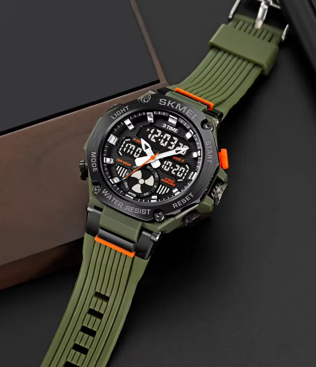 2 - Годинник наручний SKMEI 2223AG, 11507. Олива