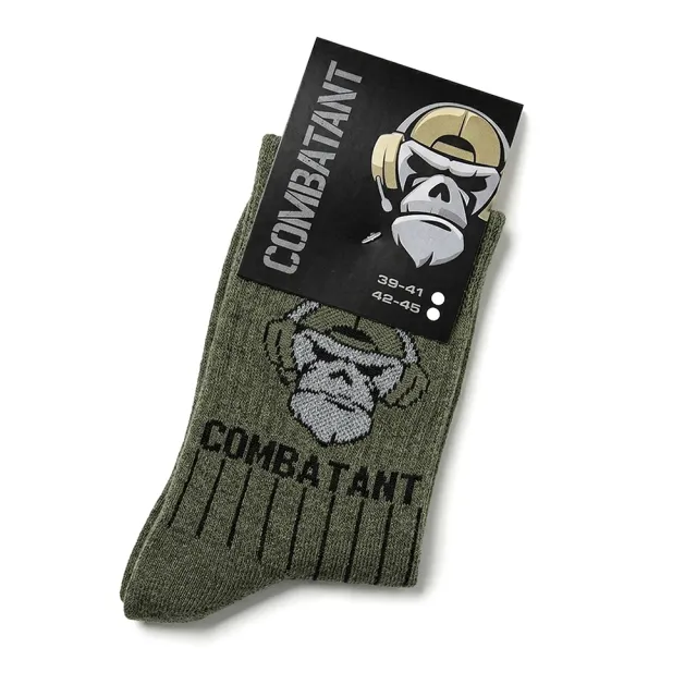 2 - Шкарпетки трекінгові Combatant Patrol Core Mid Summer. Хакі