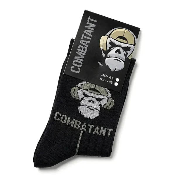 2 - Шкарпетки трекінгові Combatant Patrol Core Mid Summer. Чорний