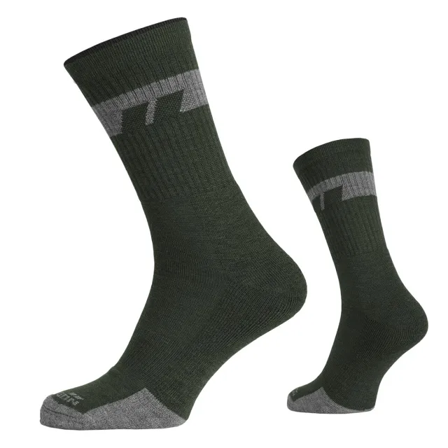 1 - Шкарпетки антибактеріальні Pentagon Alpine Merino Medium. Олива