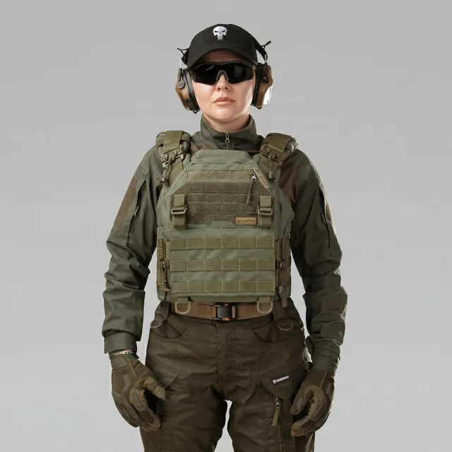 5 - Плитоноска жіноча Warmor gen.3 FL SPECPROM (for Ladies). Без підсумків. Зі швидким боковим та верхнім скиданням (без плит). Олива