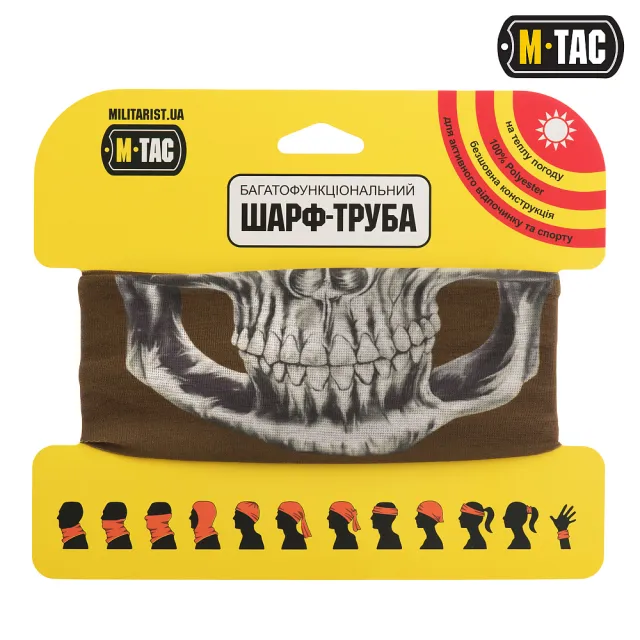 8 - Шарф-труба облегченный M-Tac Reaper Skull. Койот