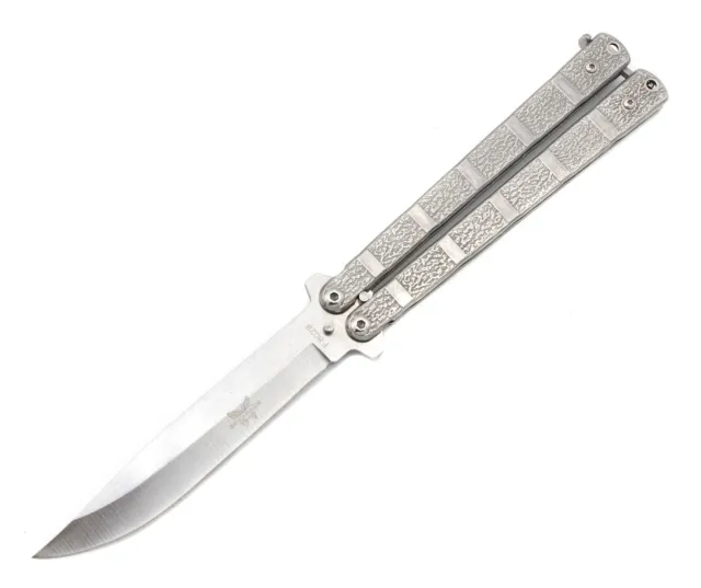 1 - Нiж метелик Benchmade A814. Сірий