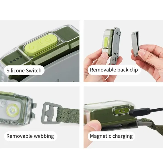4 - Ліхтар налобний Naturehike CNK2550ZM011. Сірий