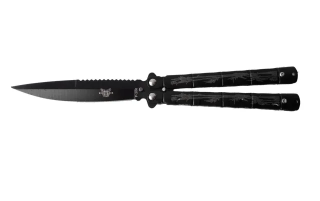 1 - Нiж метелик Benchmade A30 F306. Чорний
