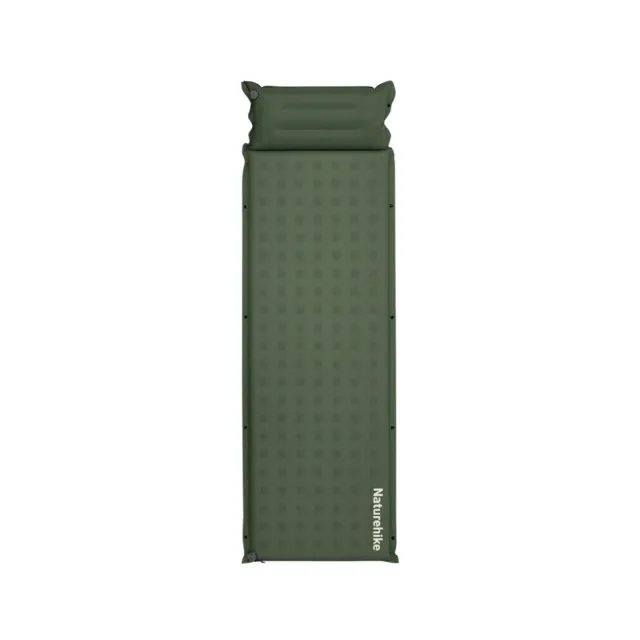 1 - Матрас самонадувающийся с подушкой Naturehike CNK2550WS025. Зеленый