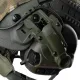 6 - Балістичний бронешолом FAST SPECPROM в кавері з навушниками Earmor M32 (X). Олива