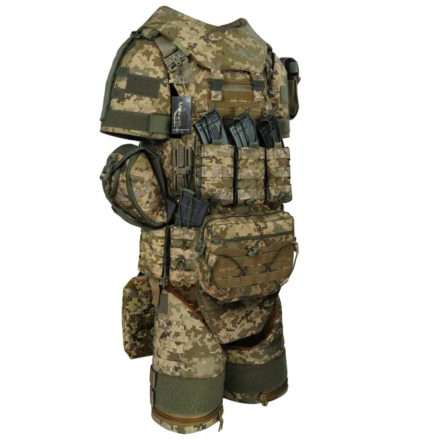 4 - Бронежилет 6 класу Warmor Gen.3 FullSet SPECPROM. Балістичні пакети 1 класу. Піксель (ММ14)