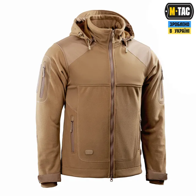18 - Тактическая куртка M-Tac Norman Windblock Fleece. Койот