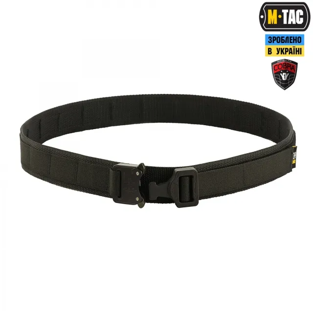 2 - Тактичний ремінь M-Tac Cobra Buckle Belt Gen.II. Чорний