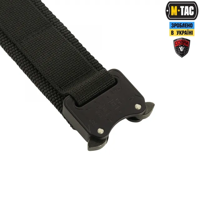 4 - Тактичний ремінь M-Tac Cobra Buckle Belt Gen.II. Чорний