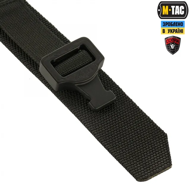 5 - Тактичний ремінь M-Tac Cobra Buckle Belt Gen.II. Чорний