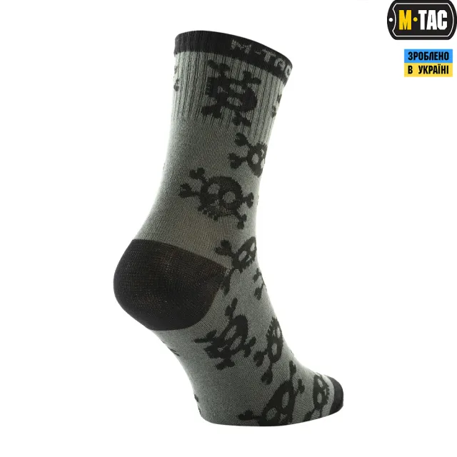 2 - Шкарпетки тактичні літні M-Tac Mk.3 Pirate Skull. Олива