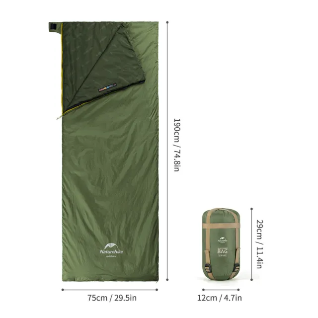 2 - Спальний мішок Naturehike LW180 Mini NH21MSD04 лівий. Олива