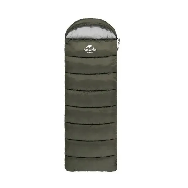 1 - Спальник з капюшоном лівий (-3°C) Naturehike U350S NH20MSD07. Олива
