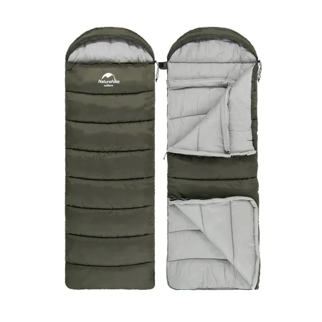 2 - Спальник з капюшоном лівий (-3°C) Naturehike U350S NH20MSD07. Олива