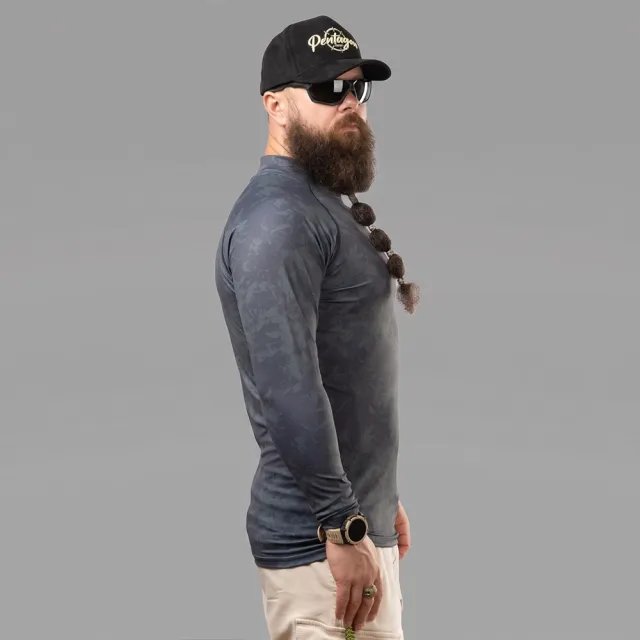 3 - Чоловічий тактичний рашгард Combatant ASSAULT PRO LS Pattern. Графіт