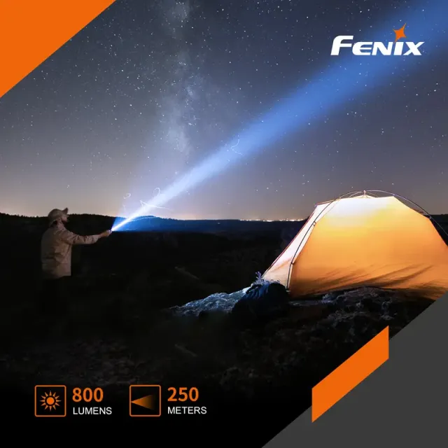 8 - Ліхтар ручний Fenix PD25R. Чорний