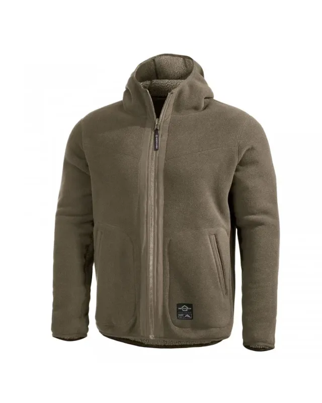 2 - Флісова куртка-кофта Pentagon IANOS SHERPA 2-IN-1. Хакі
