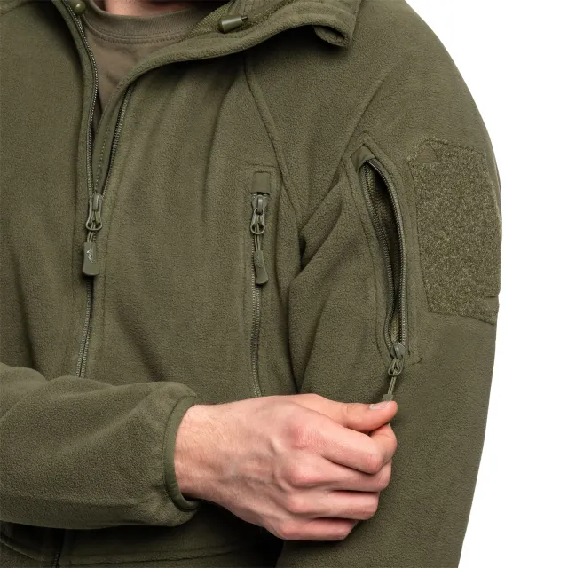 7 - Флисовая куртка-кофта Helikon Patriot Mk2 Hybrid. Олива