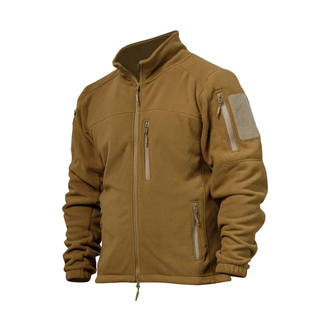 1 - Флісова тактична кофта на блискавці. Койот. Polyester. Розмір XL