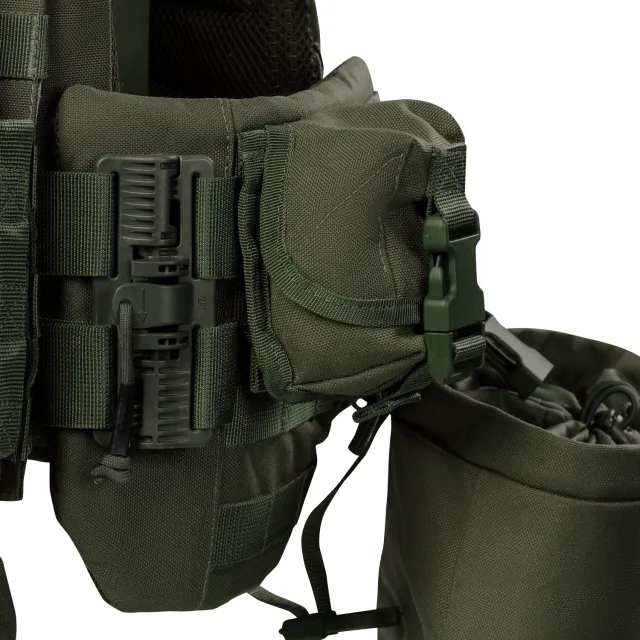 6 - Плитоноска TUR PRO Gen 2, (Комплект 7 підсумків) з системою швидкого скидання. Molle. Колір Олива. Розмір M.
