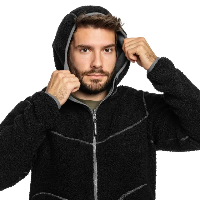 8 - Флісова куртка-кофта Pentagon IANOS SHERPA 2-IN-1. Чорний