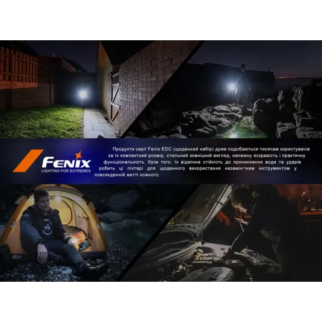 18 - Ліхтар наключний Fenix E03R V2.0. Синій