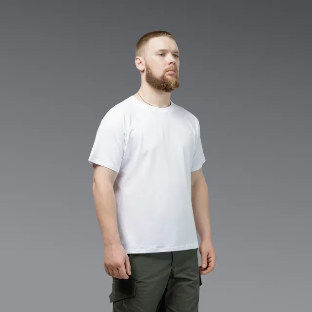 6 - Футболка Urban Cotton. Бавовна/еластан. Біла. Розмір XXL
