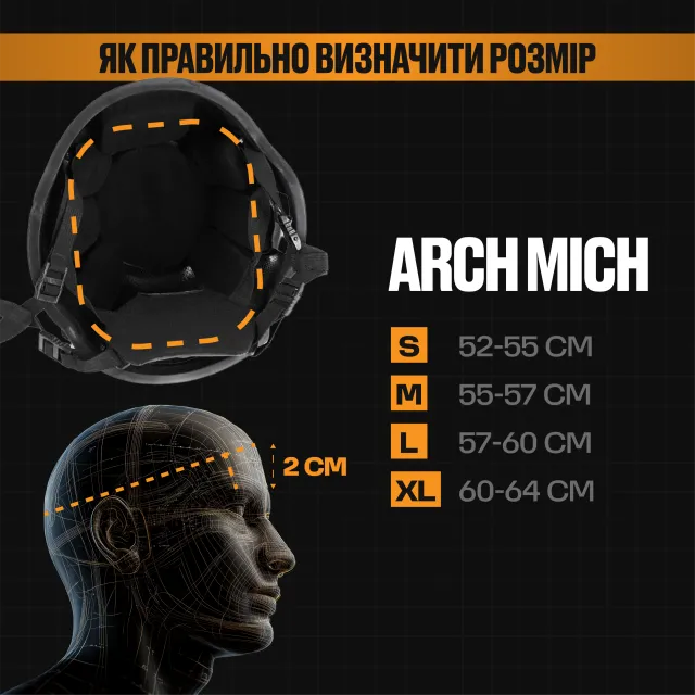 4 - Шолом кевларовий ARCH MICH. ТМ Combatant. Койот