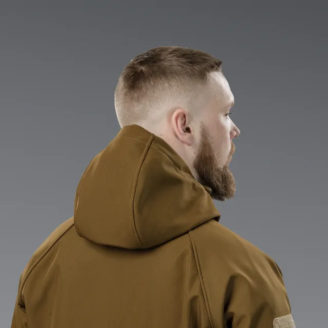 8 - Куртка тактична SoftShell APEX Flex. Осінь-Весна Койот. Розмір S