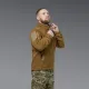 7 - Флісова тактична кофта на блискавці. Койот. Polyester. Розмір XL