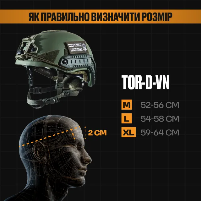 3 - Шолом кевларовий TOR-D-VN, покращений. Койот