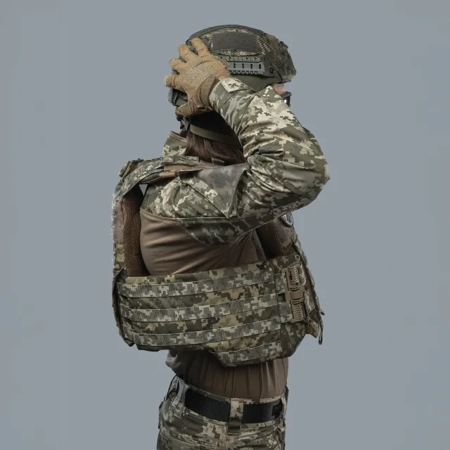 4 - Плитоноска TUR PRO Gen 2, система швидкого скидання. Molle. Колір Піксель. Розмір XL.