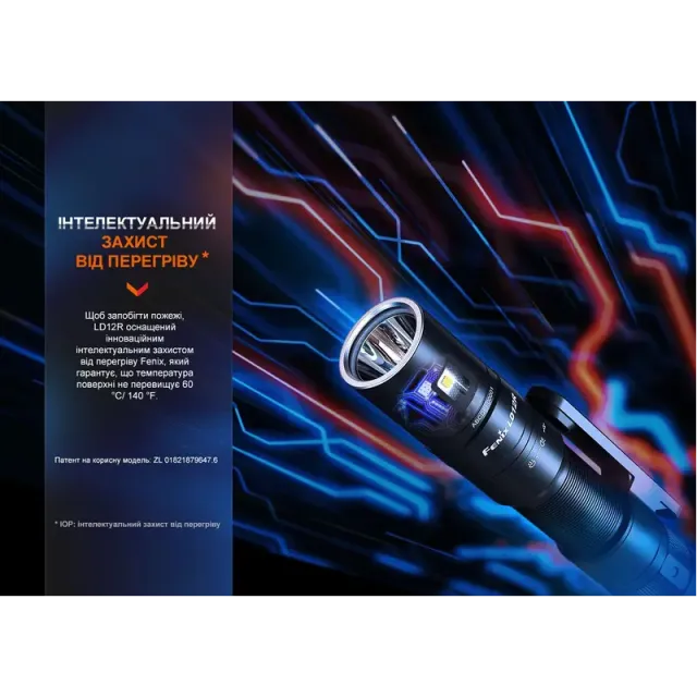 16 - Ліхтар ручний Fenix LD12R. Чорний