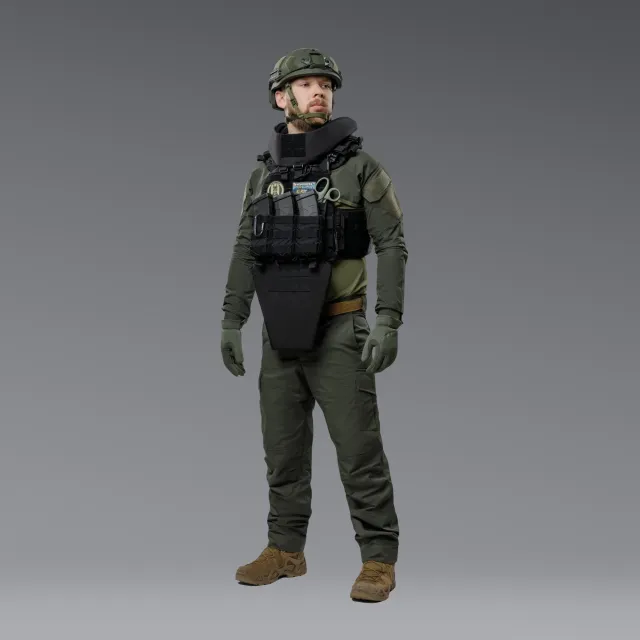 5 - Балістичний захист шиї 2-го класу захисту. CORDURA 1000D. Чорний