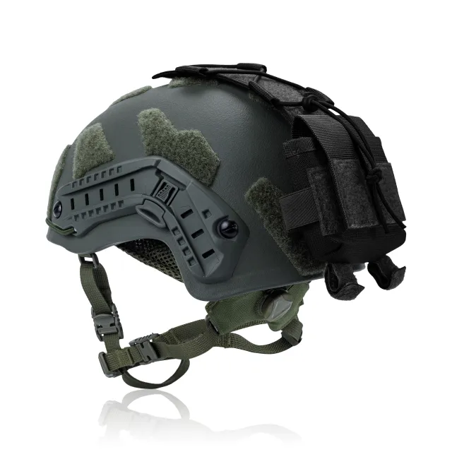 2 - Підсумок-противага для шолома (кріплення на тилову частину). Cordura 1000D. Чорний