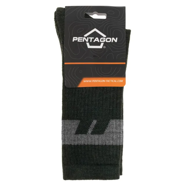 5 - Шкарпетки антибактеріальні Pentagon Alpine Merino Medium. Олива