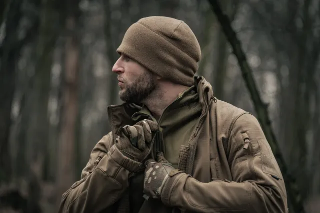 4 - Шапка флісова Helikon Watch Cap. Койот