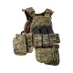 14 - Плитоноска TUR PRO Gen 2, (Комплект 7 підсумків) з системою швидкого скидання. Molle. Колір Мультикам. Розмір M.
