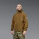 2 - Флісова тактична кофта з капюшоном. Койот. Polyester. Розмір S