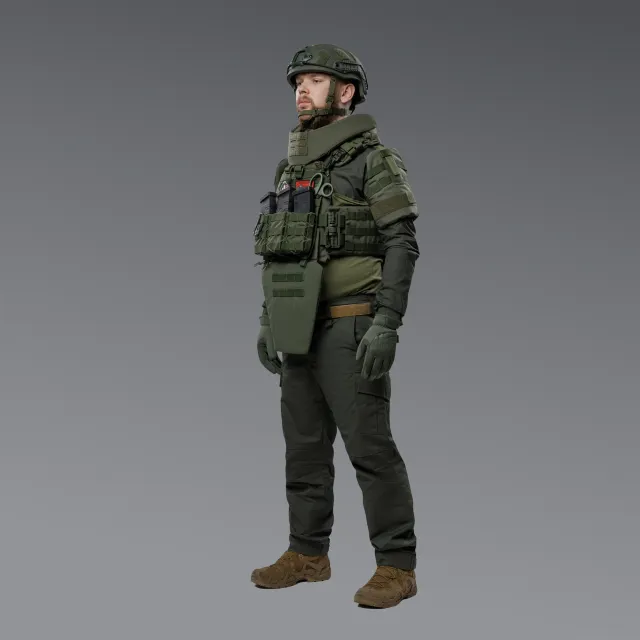 3 - Балістичний захист плечей 2-го класу захисту. CORDURA 1000D. Олива