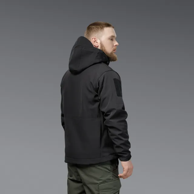 7 - Куртка тактична SoftShell APEX Shield Storm. Осінь-Весна Чорний. Розмір XL