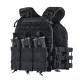 1 - Плитоноска TUR PRO Скелетон, 3 підсумки для AK/AR з системою швидкого скидання. Molle. Колір Чорний.