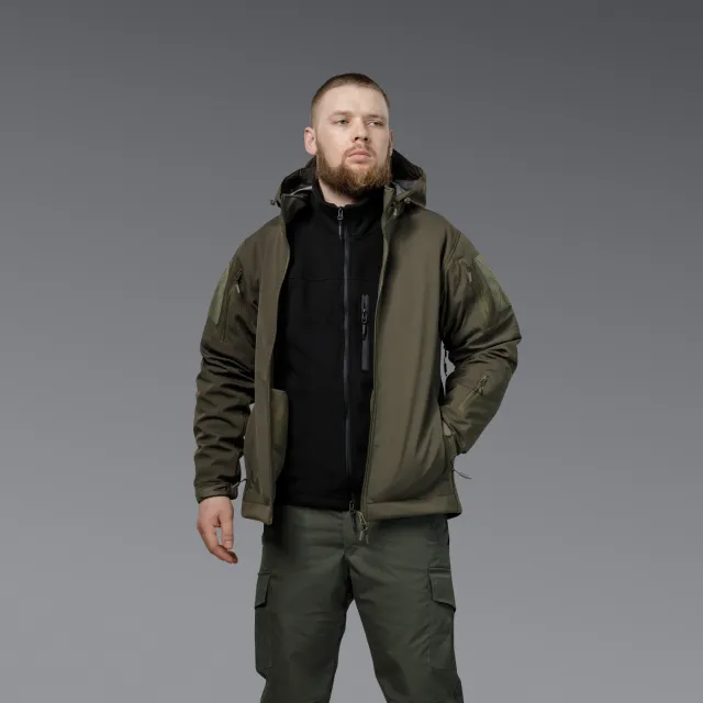7 - Куртка тактична SoftShell APEX Shield Storm. Осінь-Весна Олива. Розмір XXL