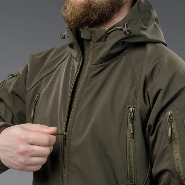 9 - Куртка тактична SoftShell APEX Flex. Осінь-Весна Олива. Розмір S