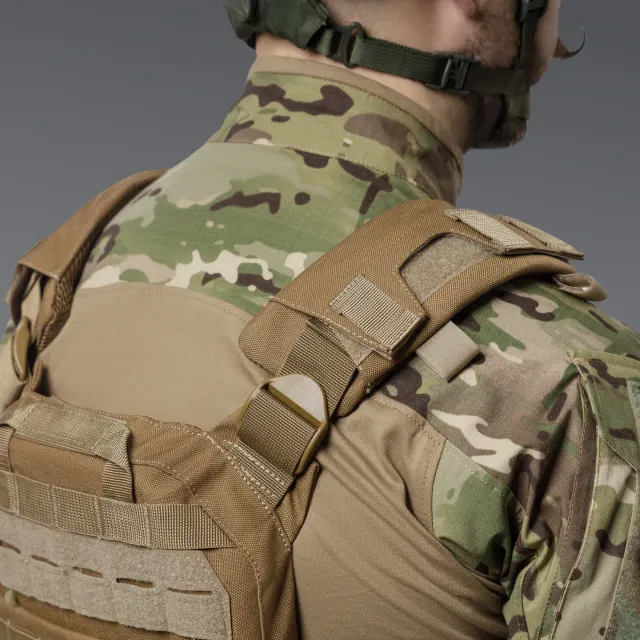 8 - Плитоноска SVAROG PRO з системою швидкого скидання. Molle. Колір Койот.