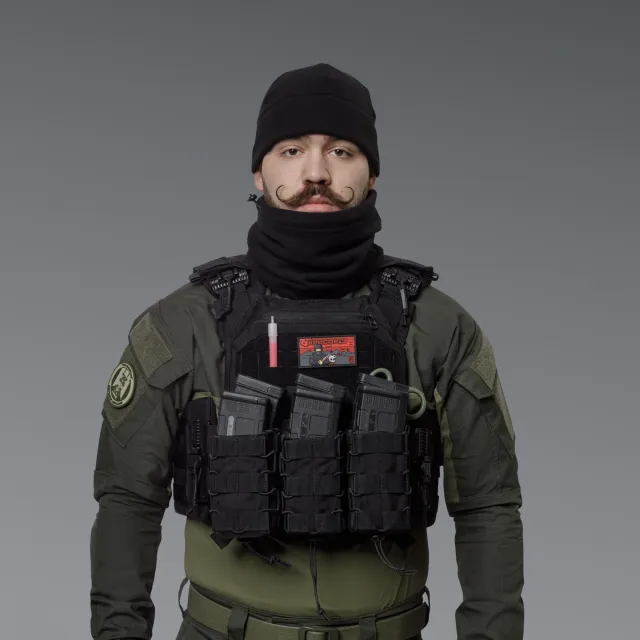 4 - Флісовий Бафф Winter Neck Чорний. Polyester. Розмір: S-M