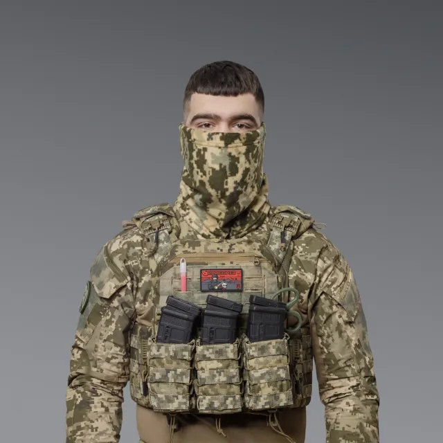 7 - Флісовий Бафф Winter Neck Піксель. Polyester. Розмір: S-M