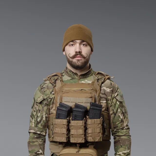 4 - Шапка флісова Winter Cap Койот. Polyester. Розмір: S-M